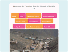 Tablet Screenshot of fairviewbaptistchurchlufkin.com